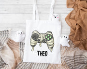 Personalised Gamer Halloween Trick or Treat Tote Bag