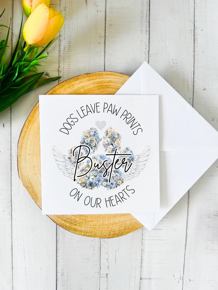 Personalised Pet Loss Memorial Card