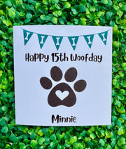 Personalised Dog Birthday Card