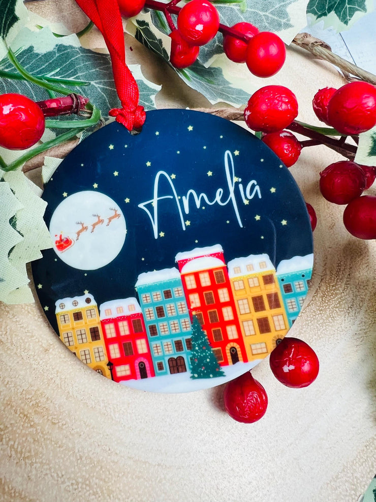 Personalised Christmas Sky Bauble
