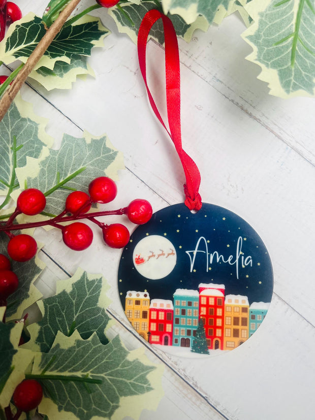 Personalised Christmas Sky Bauble