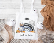 Personalised Halloween Rainbow Trick or Treat Bag