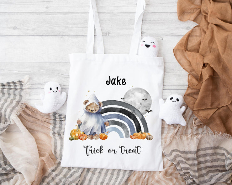 Personalised Halloween Rainbow Trick or Treat Bag