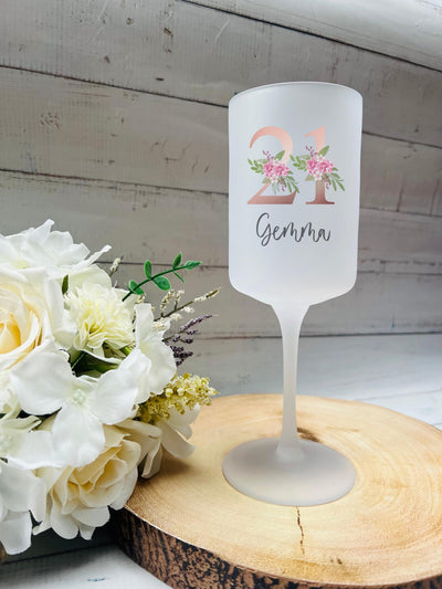 Personalised Age Wine Glass, Personalised Gifts, Gift for Her, 40th Birthday, 30th Birthday, Gift for Mum, Custom Wine Glass with name