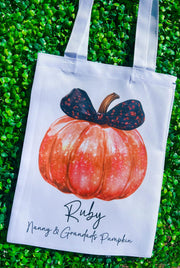 Personalised Pumpkin Halloween Trick or Treat Bag