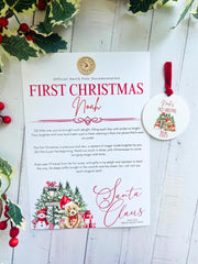 Personalised First Christmas Certificate and Bauble