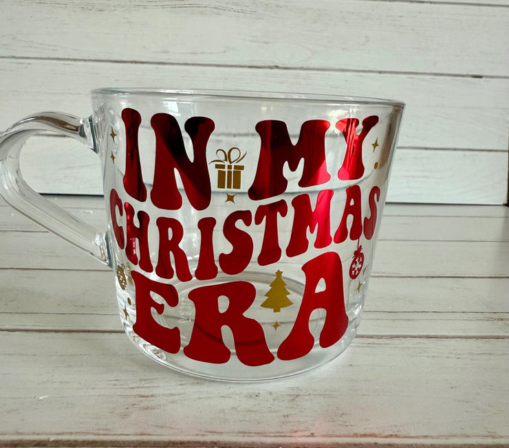 Personalised Christmas Era mug, Christmas gift, Secret santa gift, coffee cup, hot cocoa mug, hot chocolate mug