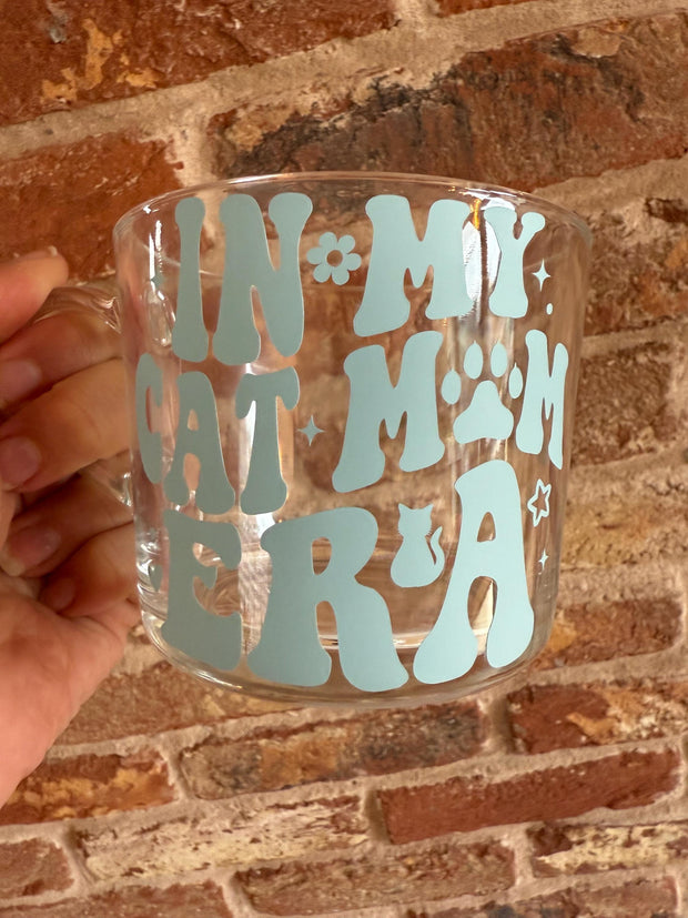In Cat Mum Era Mug, Cat mum, Cat Mum Gift, Cat lover gift, in my cat mom era, coffee cup, glass mug