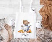 Personalised Bear Halloween Trick or Treat Bag