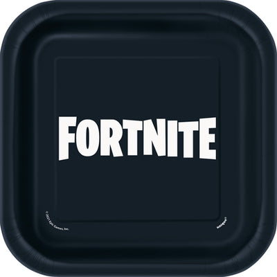 8 Fortnite Paper Party Plates - 7"