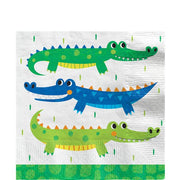 16 Alligator Party Lunch Napkins - 33cm