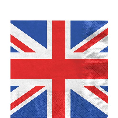 16 King's Coronation Union Jack Party Napkins