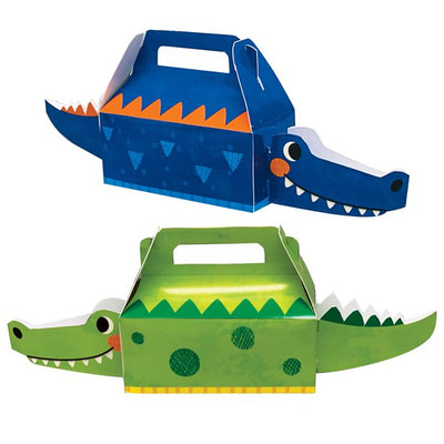 4 Alligator Party 3D Treat Boxes