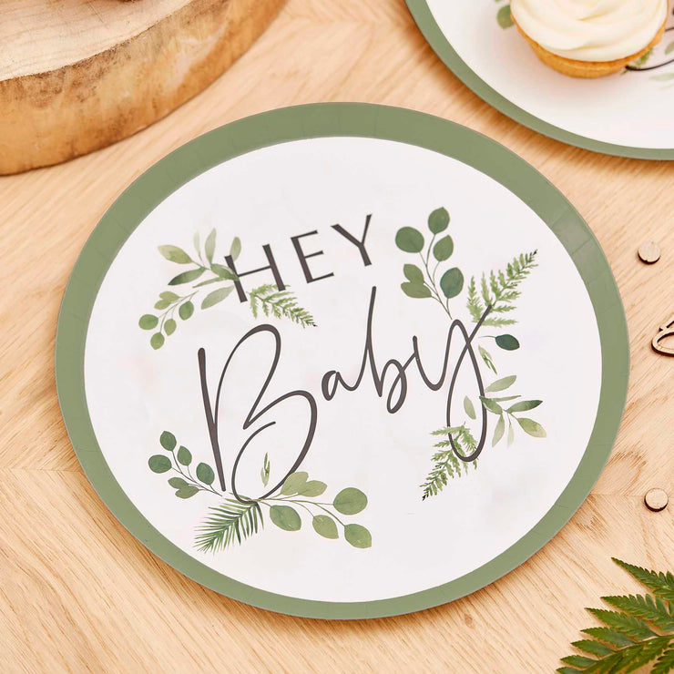 8 Hey Baby Botanical Plates