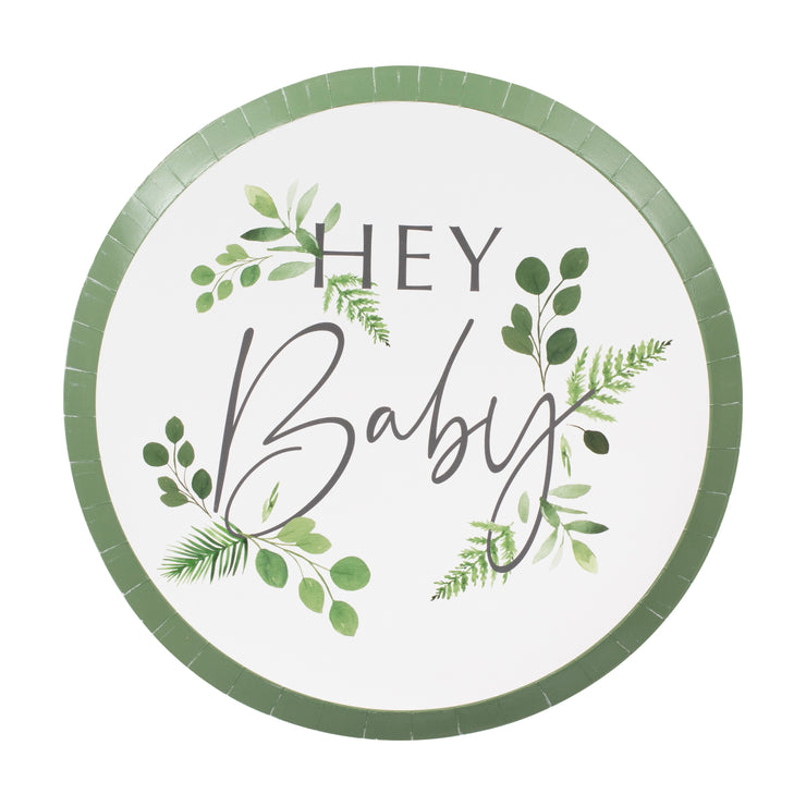 8 Hey Baby Botanical Plates