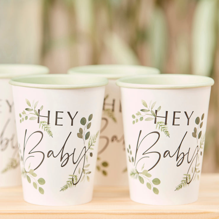 8 Hey Baby Botanical Cups