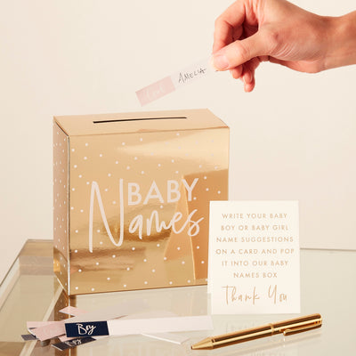 Gold Foiled Baby Names Box