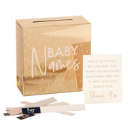 Gold Foiled Baby Names Box