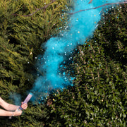 Blue Gender Reveal Smoke Cannon With Confetti