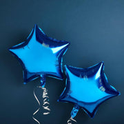 2 Blue Star Foil Balloons