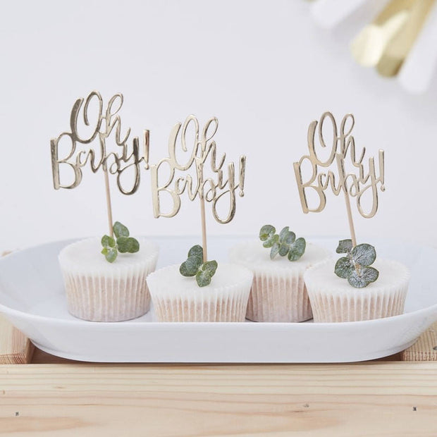12 Oh Baby Cupcake Toppers