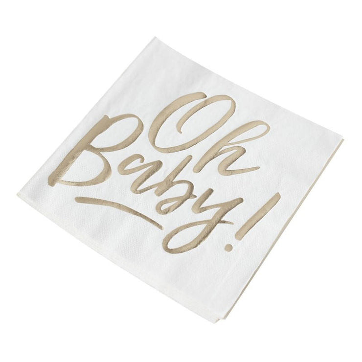 16 Oh Baby Paper Party Napkins