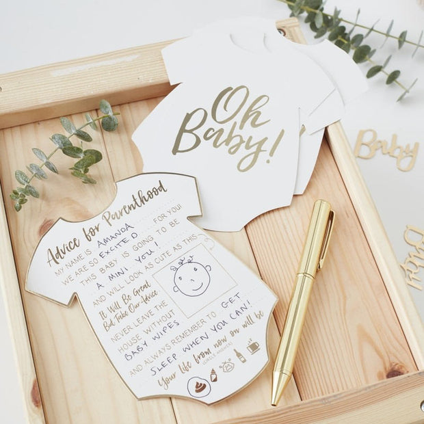 10 'Oh Baby' Baby Shower Advice for the Parents Cards