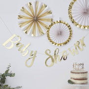 Gold Baby Shower Bunting