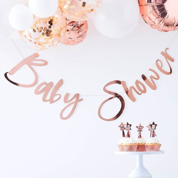 Baby Shower Rose Gold Bunting
