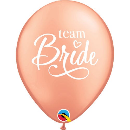 6 Rose Gold Team Bride Balloons