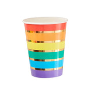 8 Rainbow Paper Party Cups