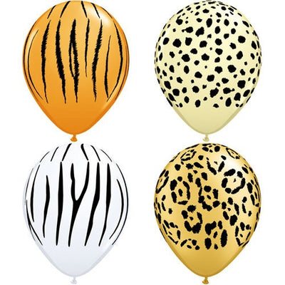 Safari Jungle Animal Print Latex Balloons