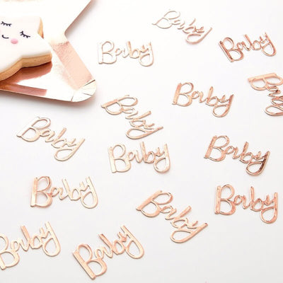 Baby Shower Rose Gold Scatter Confetti