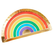 8 Rainbow Paper Plates