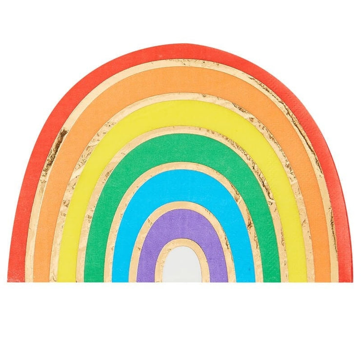 16 Rainbow Paper Napkins