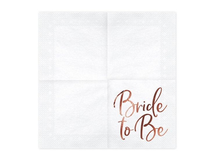 20 Rose Gold Bride to Be Napkins