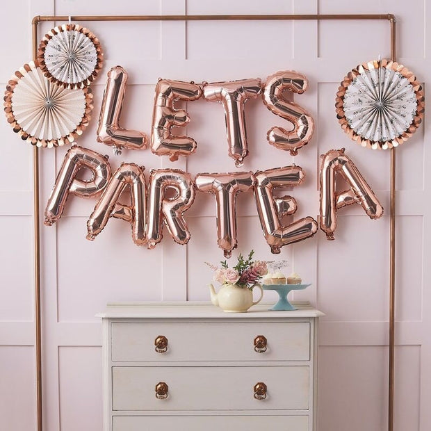 Lets Partea Rose Gold Balloon Bunting