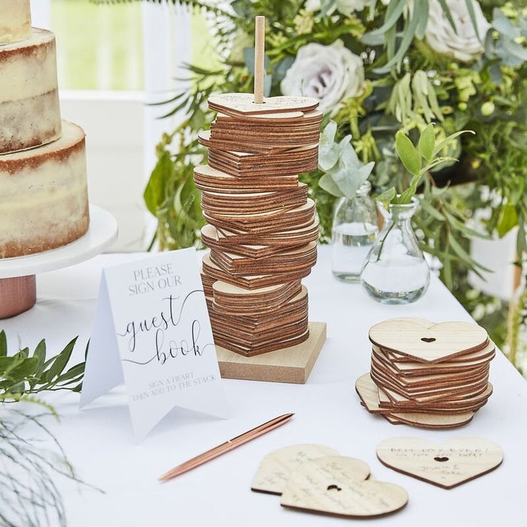 Stacking Wooden Wedding Guest Book