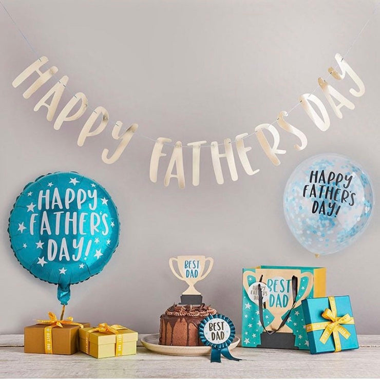 5 Happy Fathers Day Confetti Balloons
