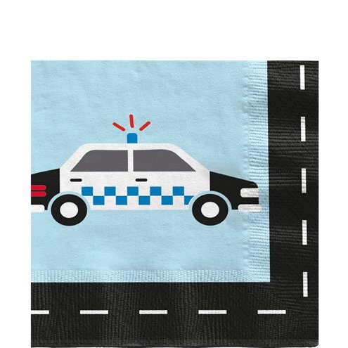 20 Police Party Napkins
