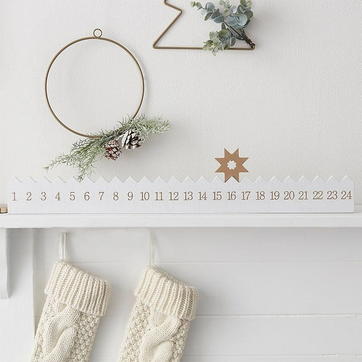 Wooden Star Reuseable Advent Calendar
