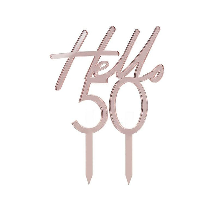 Hello 50 Cake Topper