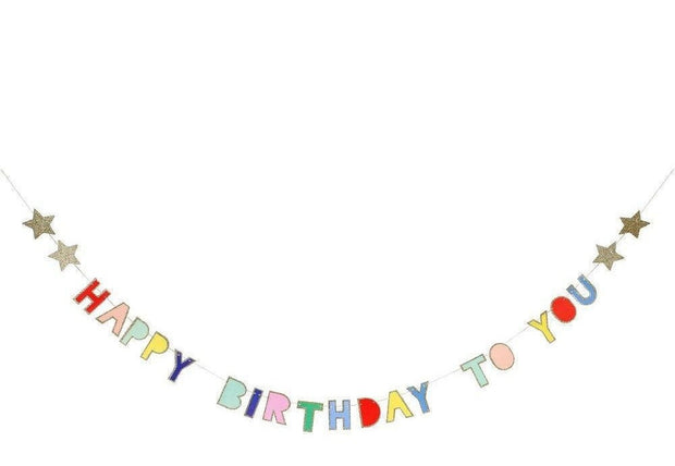 Rainbow Happy Birthday Banner