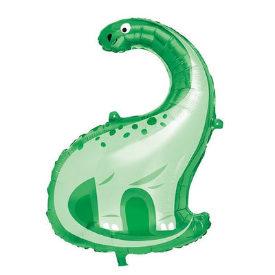 33" Green Brontosaurus Dinosaur Foil Balloon