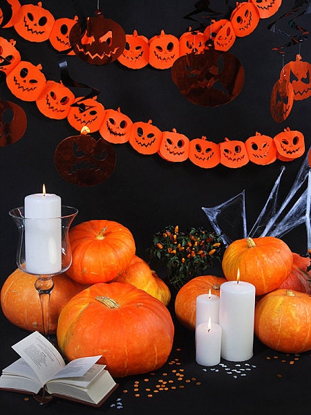 Halloween Pumpkin Bunting, Halloween Decoration, Pumpkin Banner, Halloween Party Decorations, Kids Halloween Party, Halloween Birthday