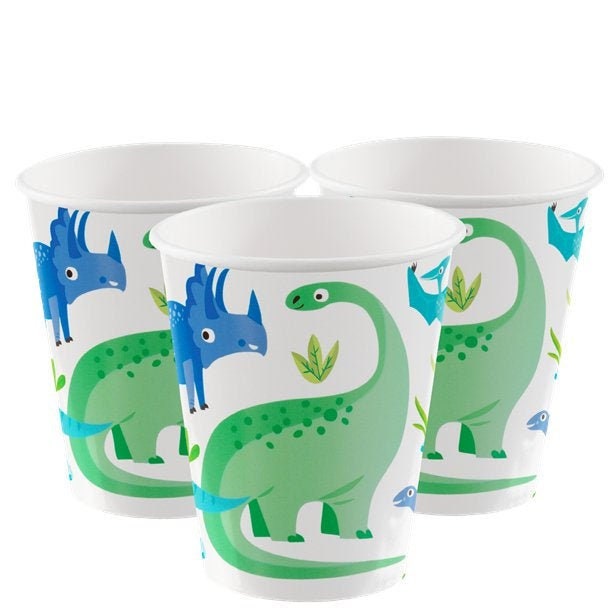 8 Dinosaur Party Cups
