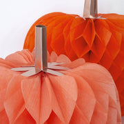 2 Honeycomb Pumpkin Decorations