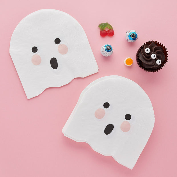 20 Halloween Ghost Napkins