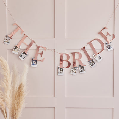 Rose Gold Bride to Be Photo Banner