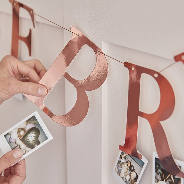 Rose Gold Bride to Be Photo Banner
